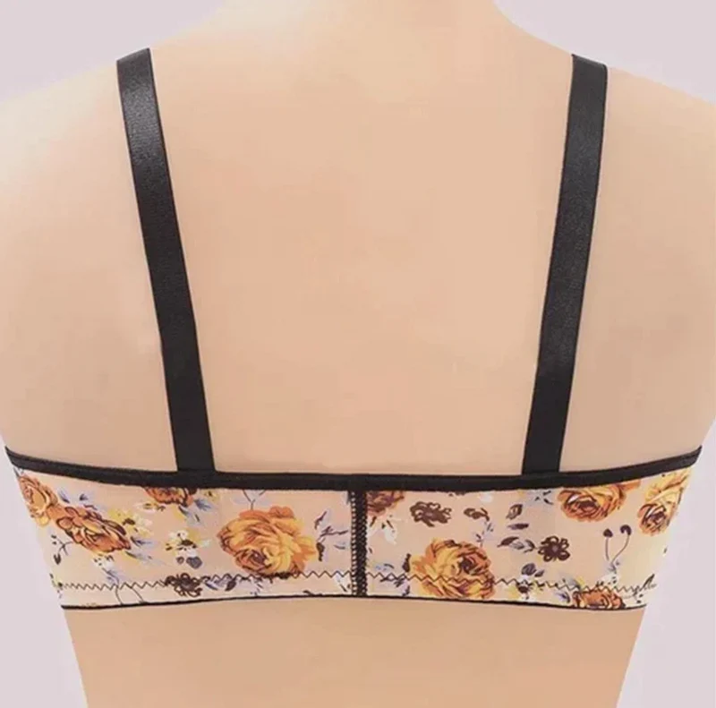 Soutien-gorge fleuris - Fermeture à l'avant