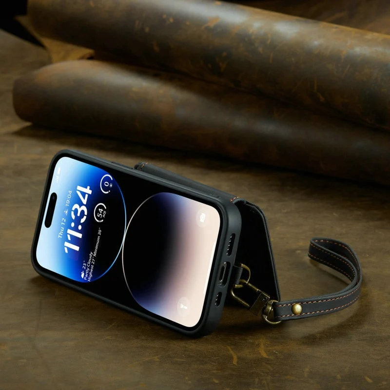Coque portefeuille pour IPhone - Protection anti-piratage