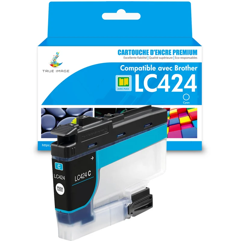 Brother LC424 Cyan Cartouche d'encre compatible