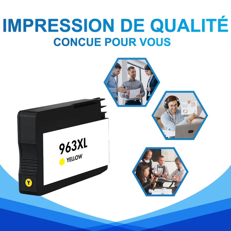 HP 963 XL Jaune Cartouche d'encre Compatible | 3JA29AE