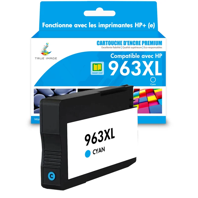 HP 963 XL Cyan Cartouche d'encre Compatible | 3JA27AE