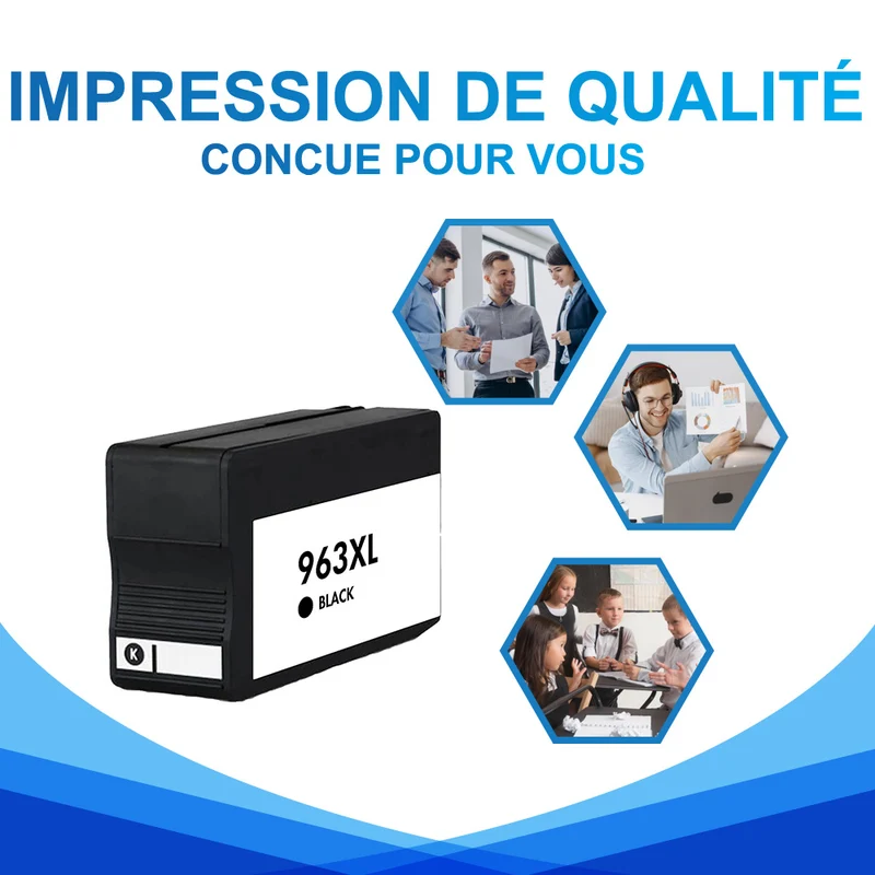 HP 963 XL Noir Cartouche d'encre Compatible | 3JA30AE
