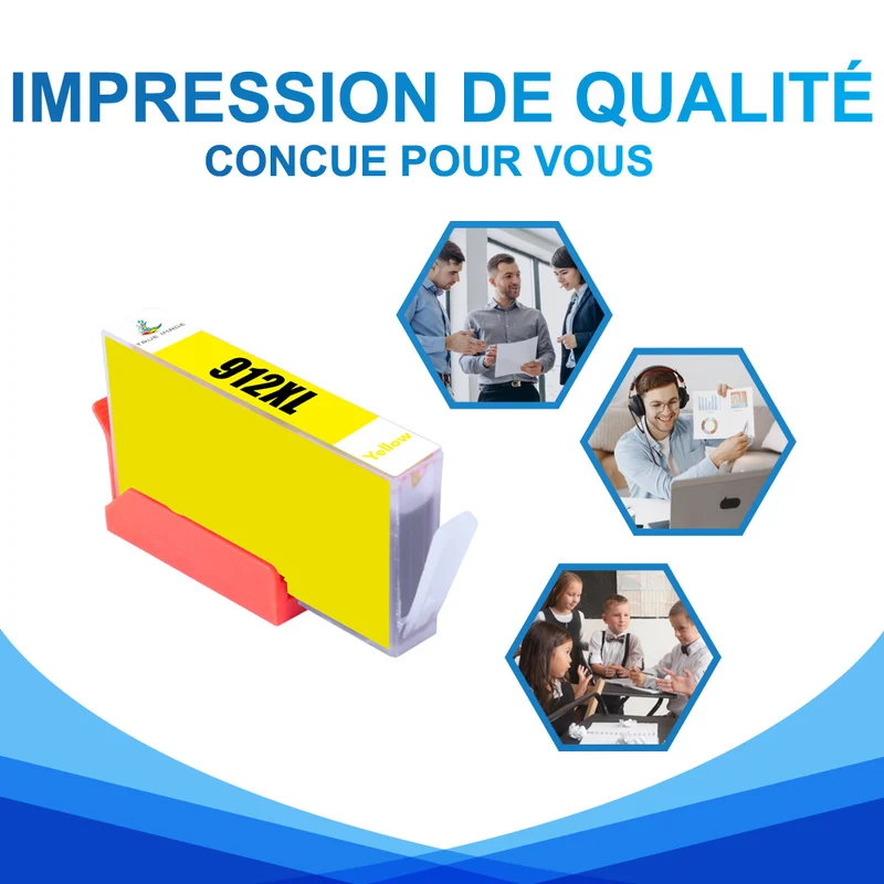 HP 912 XL Cartouche d'encre Jaune Compatible | 3YL83AE