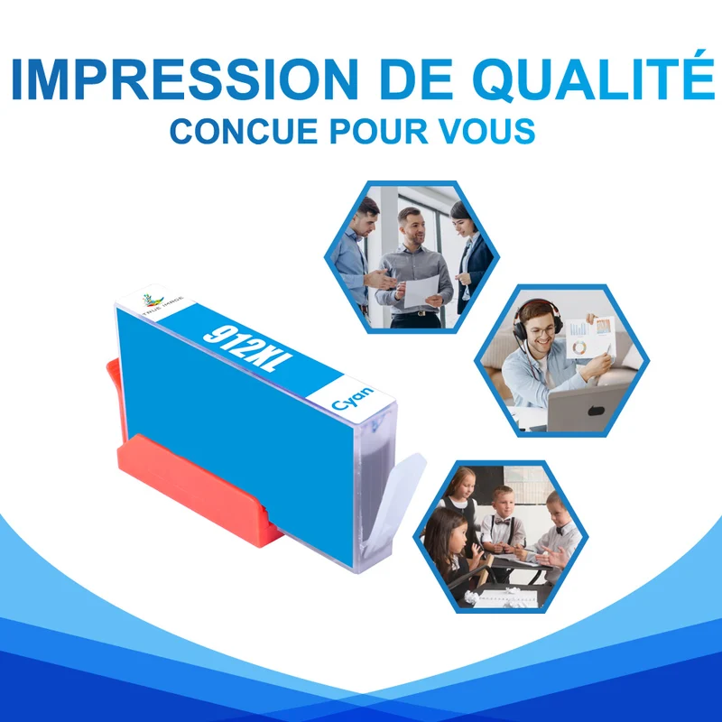 HP 912 XL Cartouche d'encre Cyan Compatible | 3YL81AE