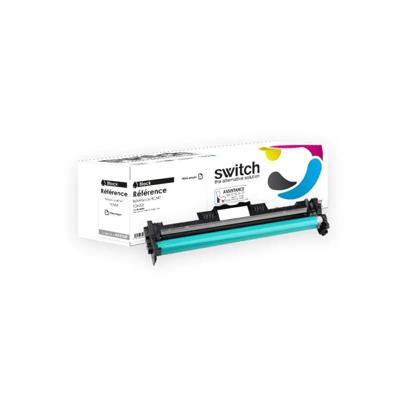 HP 232A Tambour Noir compatible équivalent à CF232A, 32A · Switch