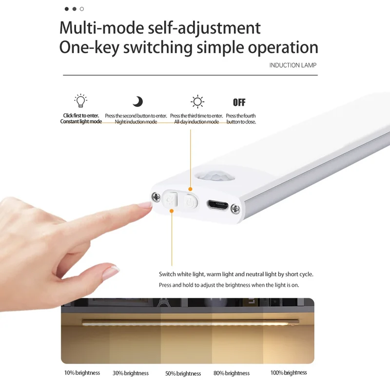 Réglette LED Sans fil Capteur de mouvement