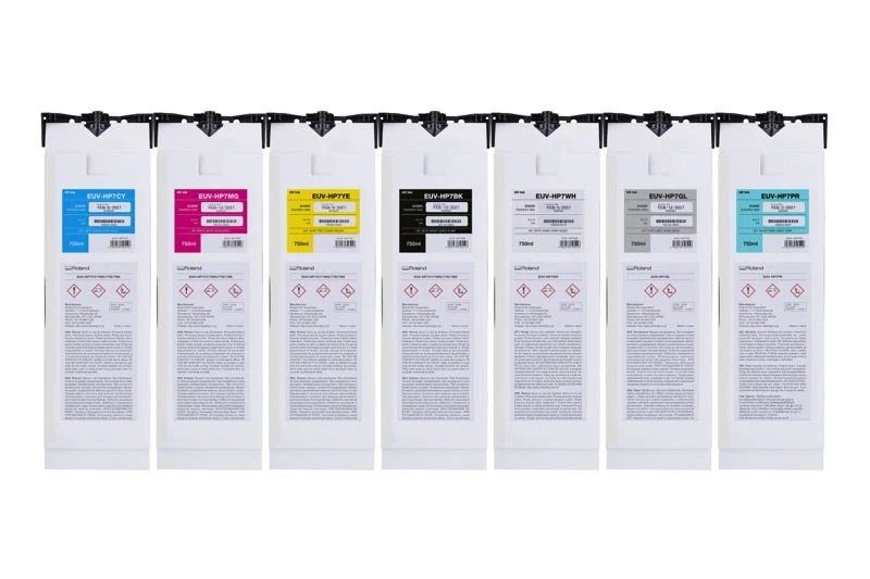 Roland ECO-UV EUV-H Ink — 750 ml Pouches and 1 Litre Bottles