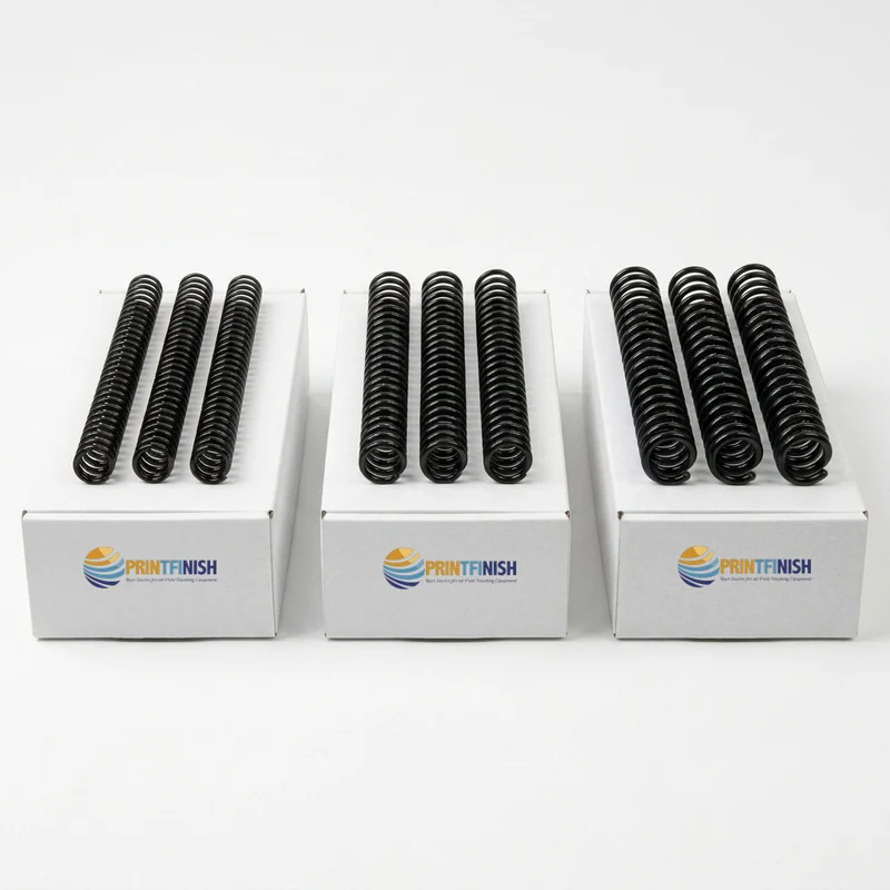 Black Plastic Binding Coil Kit — 6mm, 8mm & 10mm (300 Coils)