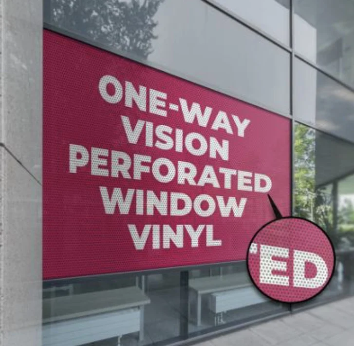 One-Way Perforated Vinyl Privacy Window Film Adhesive