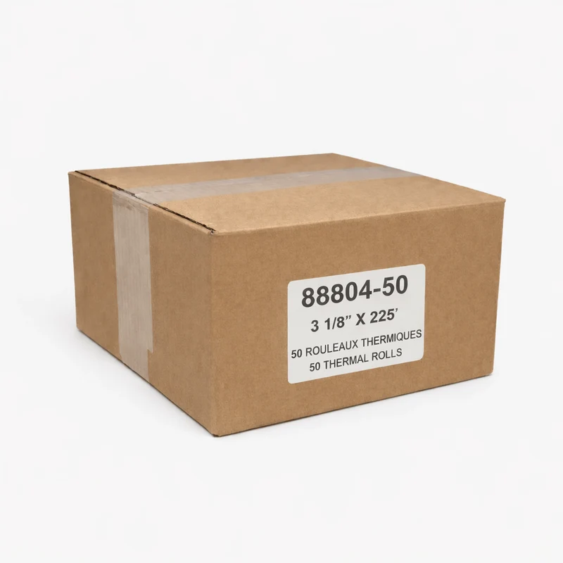 Rouleaux thermiques 3 1/8 po × 225 pi sans BPA sans mandrin — 50 rouleaux