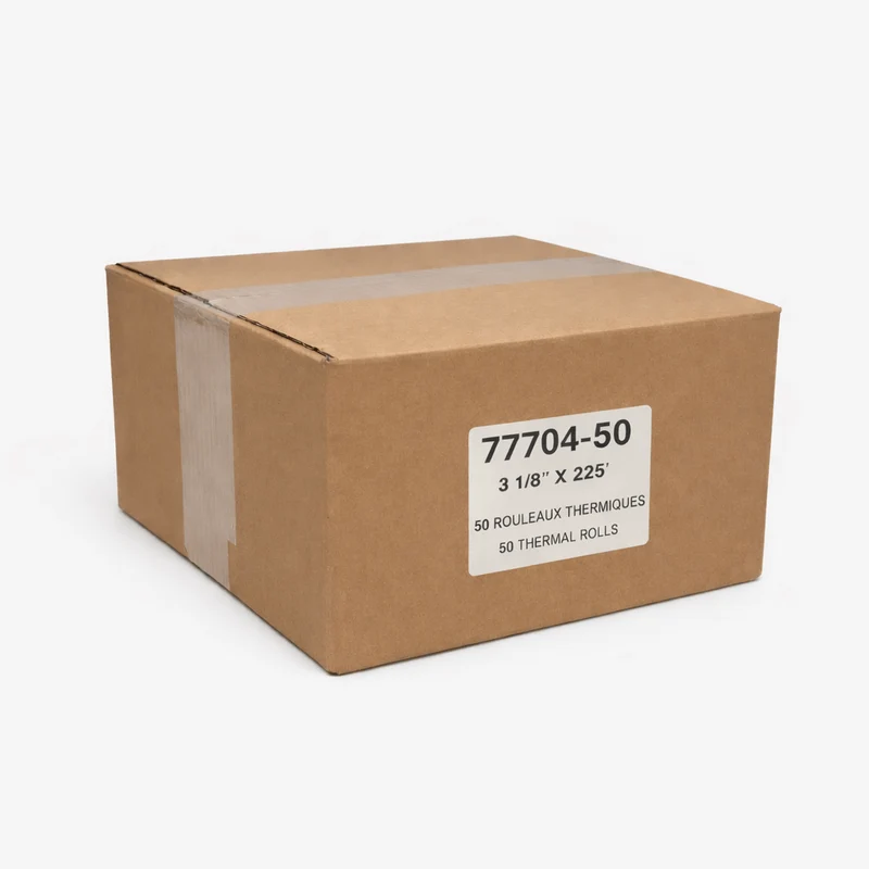 Rouleaux thermiques 3 1/8 po × 225 pi sans BPA sans mandrin — 50 rouleaux