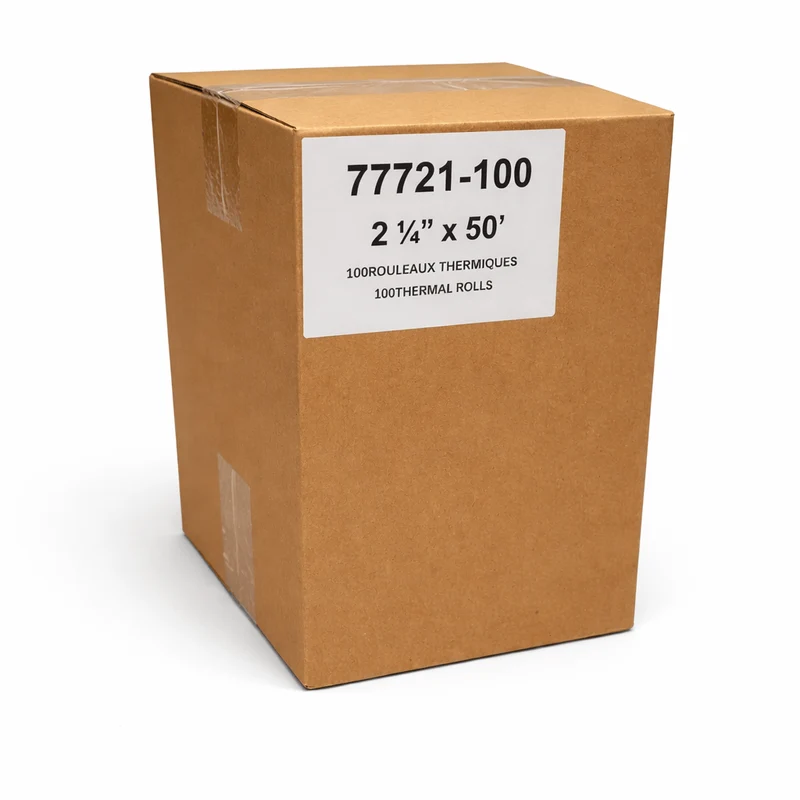 Rouleaux thermiques 2 1/4 po × 50 pi sans BPA — 50 ou 100 rouleaux