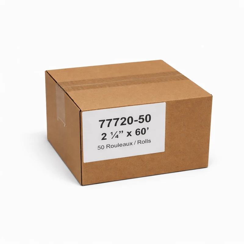 Rouleaux thermiques 2 1/4 po × 60 pi sans BPA — 50 ou 100 rouleaux
