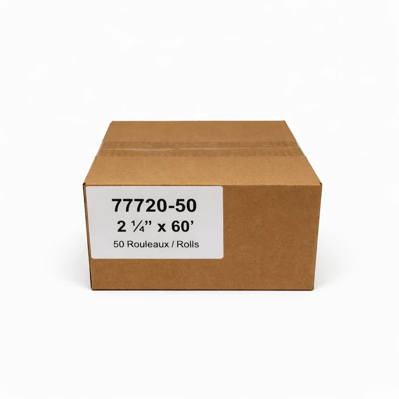 Rouleaux thermiques 2 1/4 po × 60 pi sans BPA — 50 ou 100 rouleaux