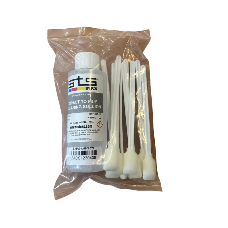 Kit DTF Cleaning Solution 4oz + 10 Swabs STS Inks
