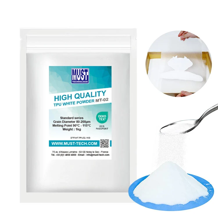 Poudre TPU DTF 1kg MT-02 - Poudre de Transfert Rapide Haute Qualité