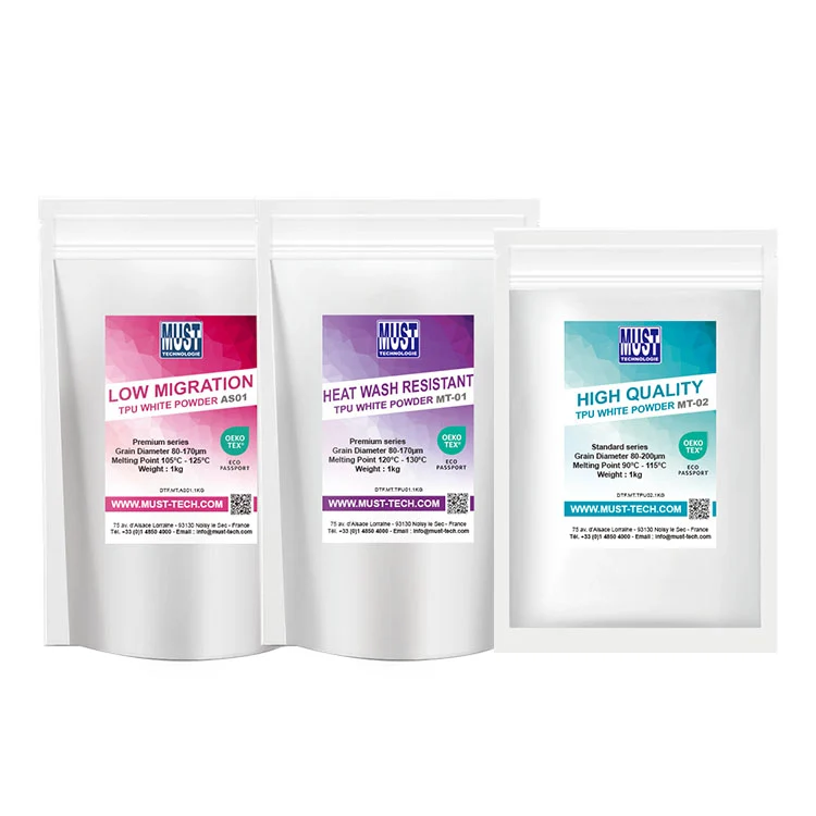 Poudre TPU DTF 1kg MT-02 - Poudre de Transfert Rapide Haute Qualité
