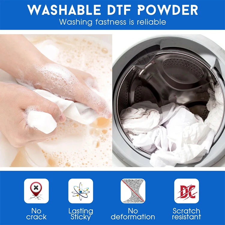 Poudre TPU DTF 1kg MT-01 - Poudre de Transfert résistante au lavage à 60°C