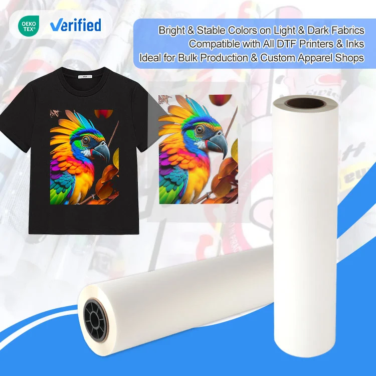 Rouleau DTF Papier Film MT/A+ pelage instantané - double face matte - 60cm x 100m - 75µ ⭐⭐⭐⭐⭐
