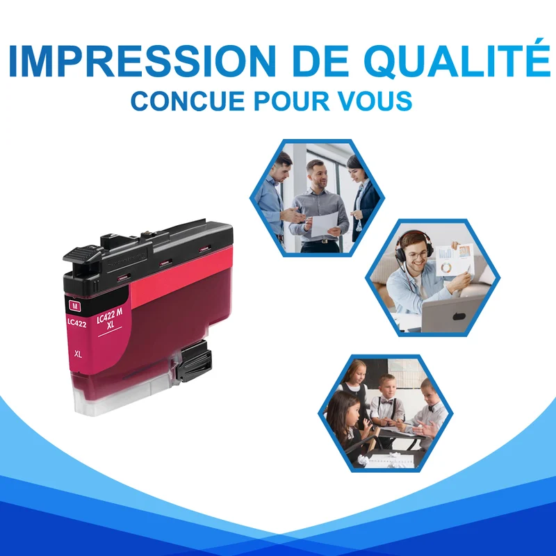 Brother LC422XL Magenta Cartouche d'encre compatible