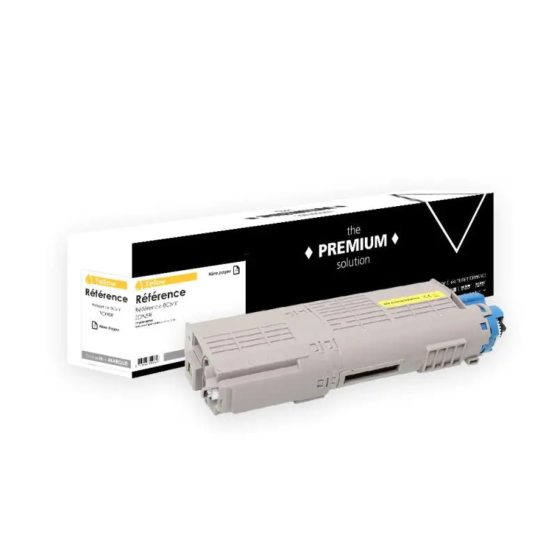 OKI C844 Toner Jaune compatible équivalent à 46861305