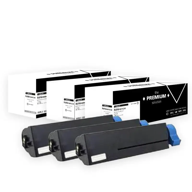 OKI C401 Toner Pack 3 Noir compatible équivalent à 44992402