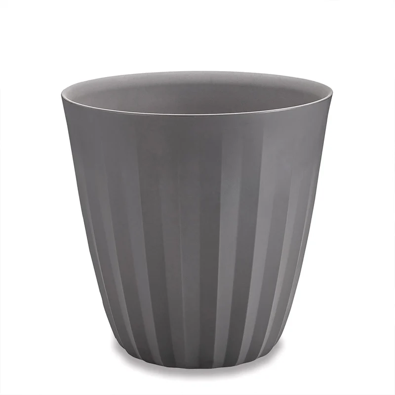 Crescent Garden Pleat Modern Planter in Slate