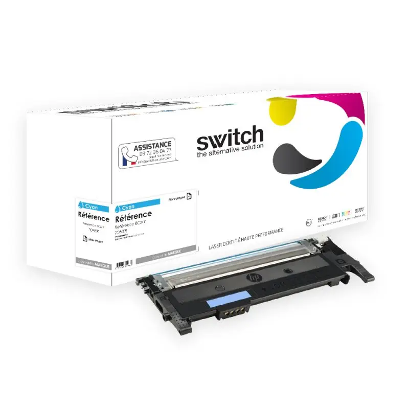 Samsung C406S Toner Cyan compatible équivalent à CLT-C406SELS · Switch