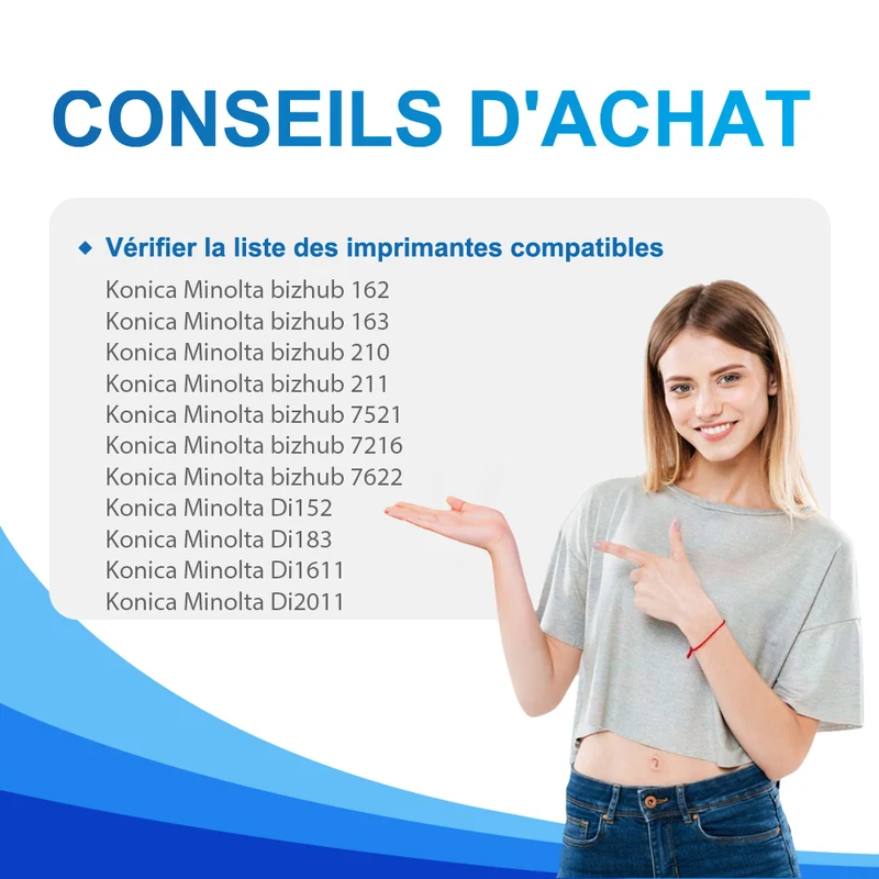 TN114 Toner Compatible Konica Minolta bizhub 162, 163, 210, 211, Di152, Di1611, Di2011