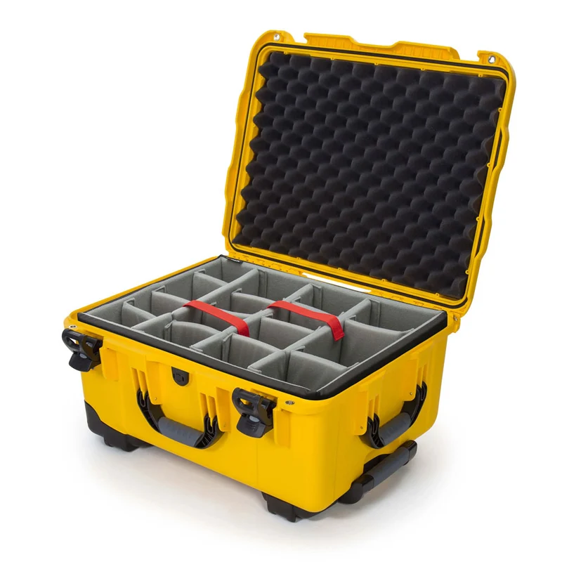 Valise Rigide à roulettes Nanuk 950 avec Séparateurs rembourrés (Jaune)