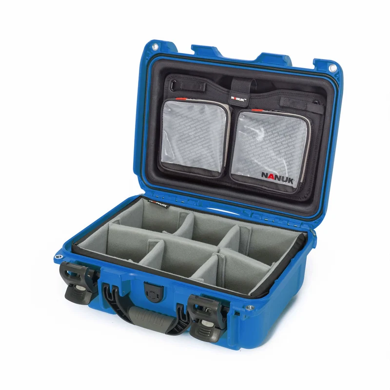 Valise Rigide Nanuk 915 avec Séparateurs rembourrés & Organisateur de couvercle (Bleu)