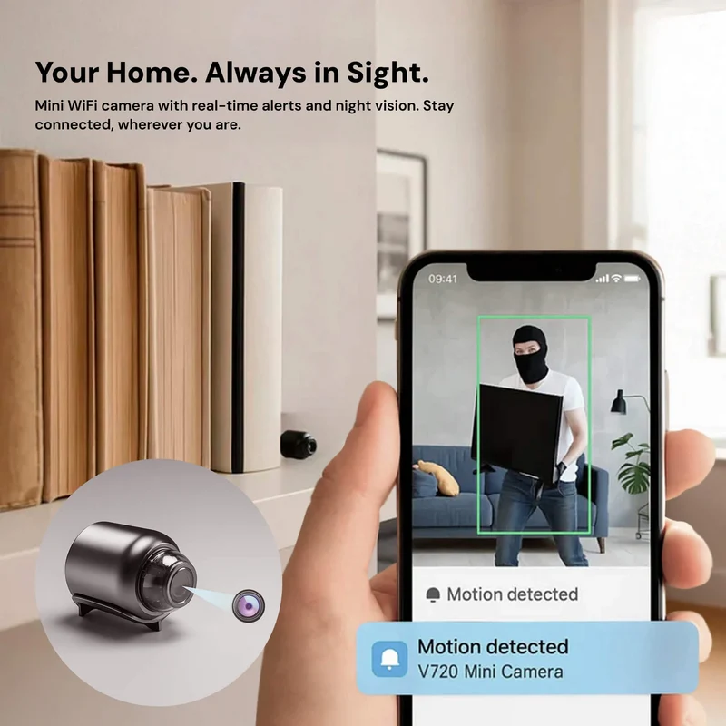 Discréto - Mini Caméra WiFi Discrète Full HD