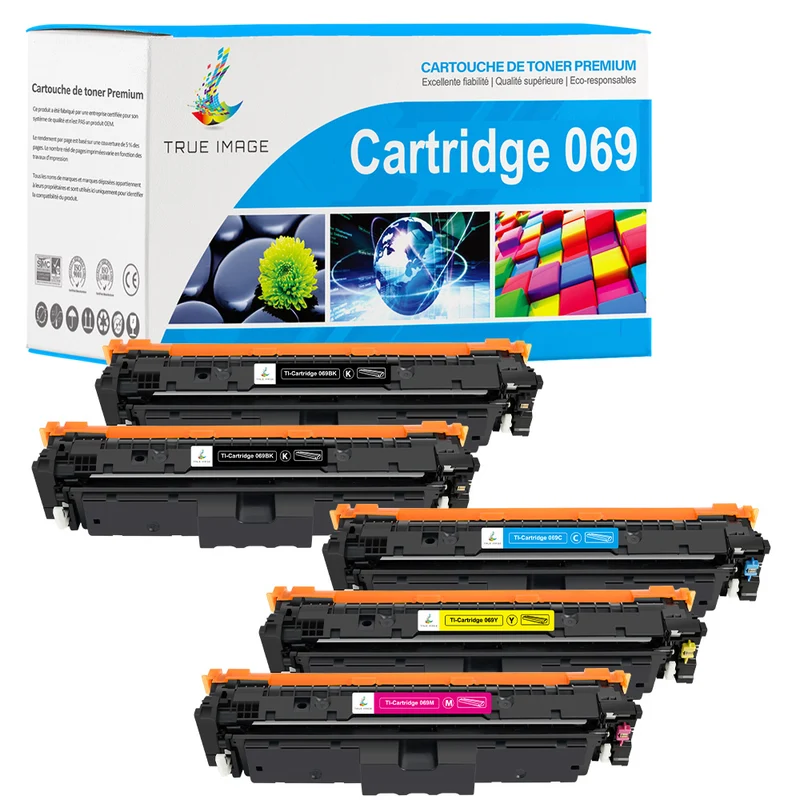 Canon i-SENSYS LBP673C Toners Compatibles (Avec Puce) - 069 069H Pack
