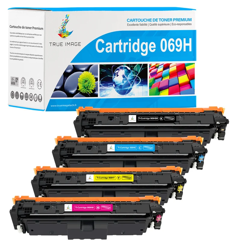 Canon i-SENSYS LBP673C Toners Compatibles (Avec Puce) - 069 069H Pack