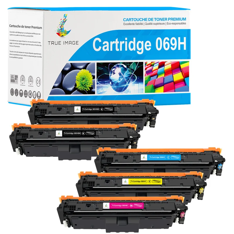 Canon i-SENSYS LBP673C Toners Compatibles (Avec Puce) - 069 069H Pack