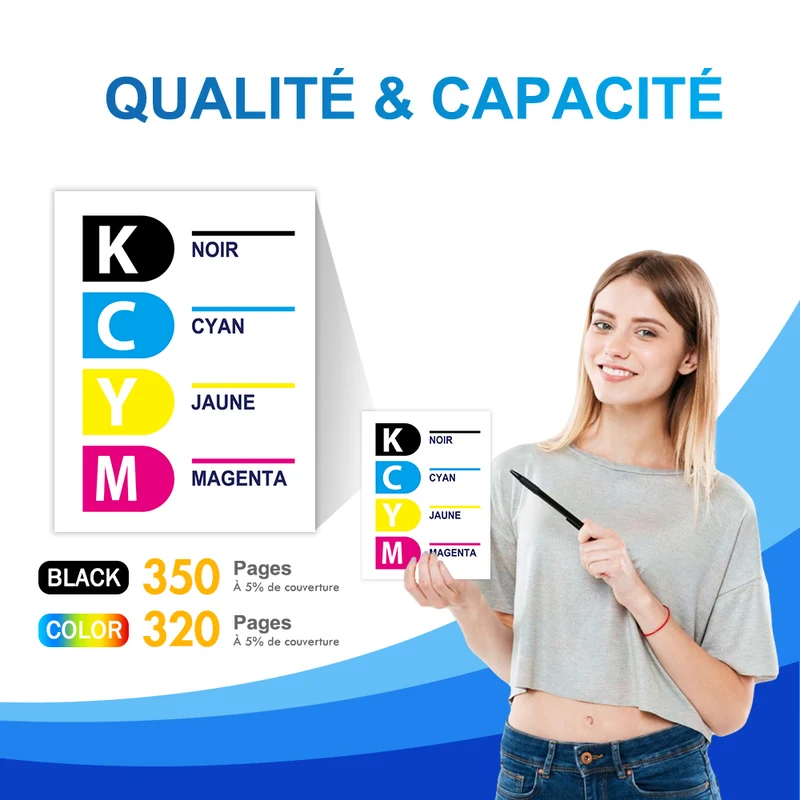 Canon PIXMA TS3350 Cartouches d’encre - Compatible PG-545 CL-546 XL Multipack