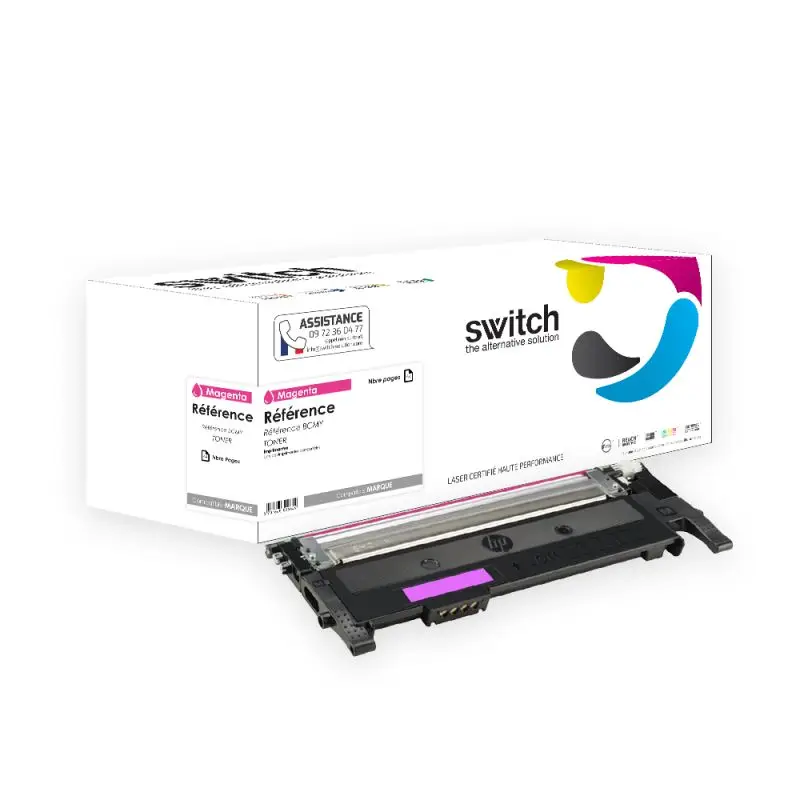 Samsung M4072S Toner Magenta compatible équivalent à CLT-M4072SELS · Switch