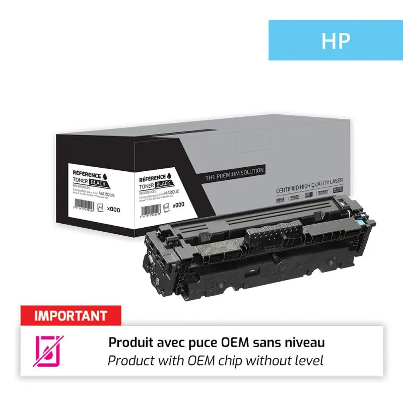 HP 415A Toner Noir remanufacturé puce OEM équivalent à W2030, 415
