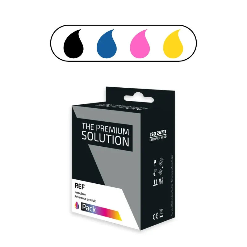 HP 937e Cartouche Pack 4 Couleurs compatible équivalent à 4S6W9NE, 4S6W6NE, 4S6W7NE