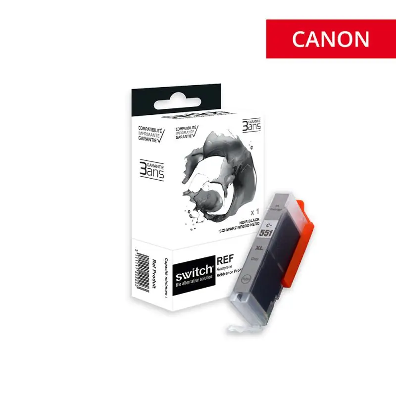Canon 551XL Cartouche Grey compatible équivalent à CLI551GYXL, 6447B001 · Switch