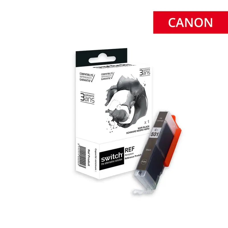 Canon 531 Cartouche Noir compatible équivalent à CLI-531BK, 6118C001 · Switch