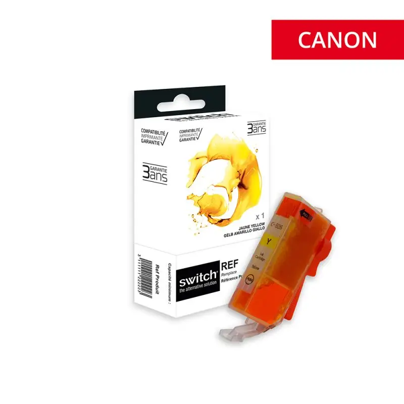 Canon 526 Cartouche Jaune compatible équivalent à CLI-526Y, 4543B001 · Switch