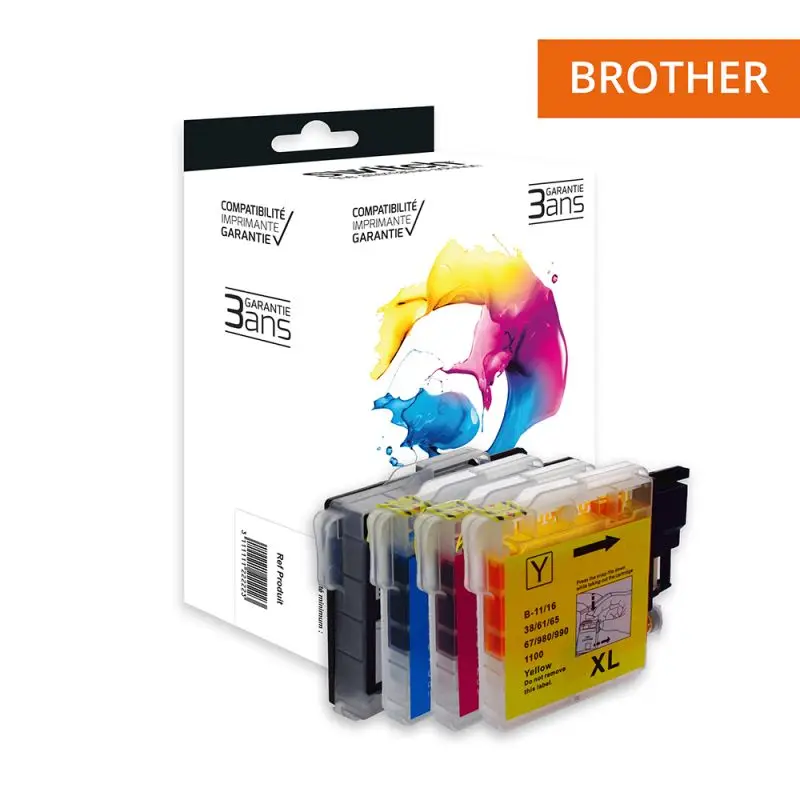 Brother 970/1000 Cartouche Pack 4 Couleurs compatible équivalent à LC970, LC1000 · Switch
