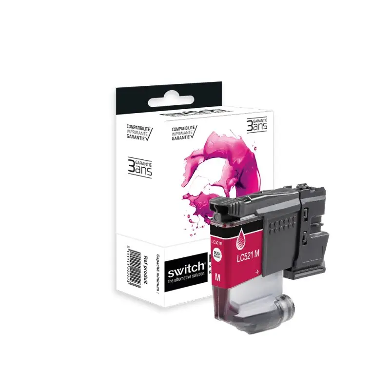 Brother 521 Cartouche Magenta compatible équivalent à LC521M · Switch
