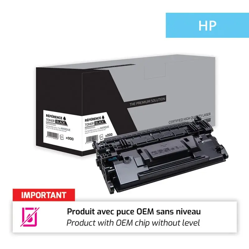 HP 89A Toner Noir remanufacturé puce OEM équivalent à CF289A