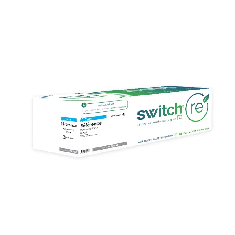 Canon 067H Toner Cyan remanufacturé équivalent à 5105C002 · Switch RE