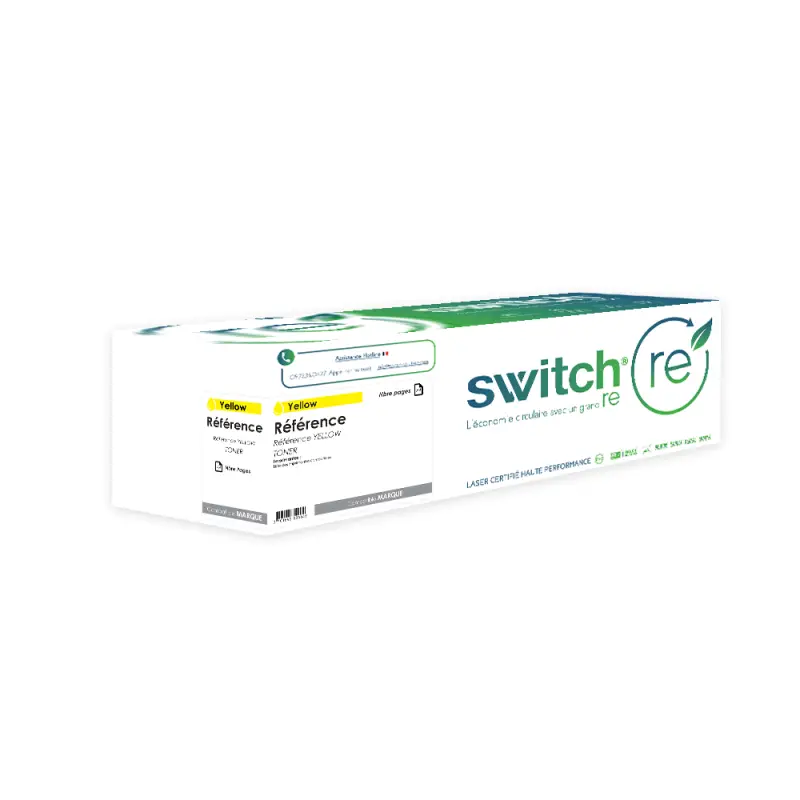 Canon 045H Toner Jaune remanufacturé équivalent à 1243C002 · Switch RE