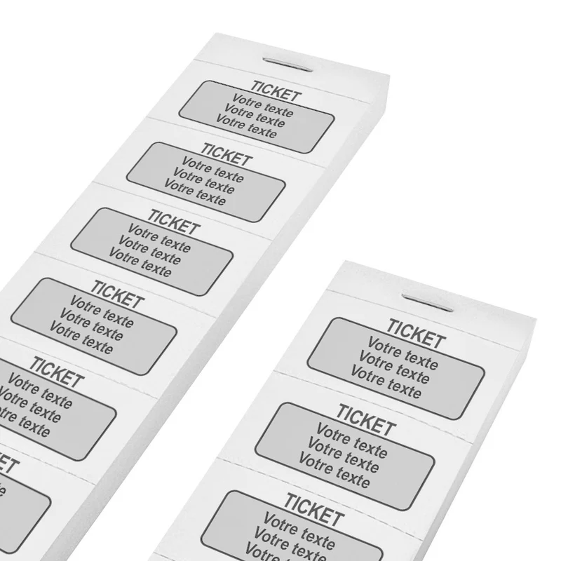 Carnet de tickets à personnaliser avec 3 lignes - 1000 tickets