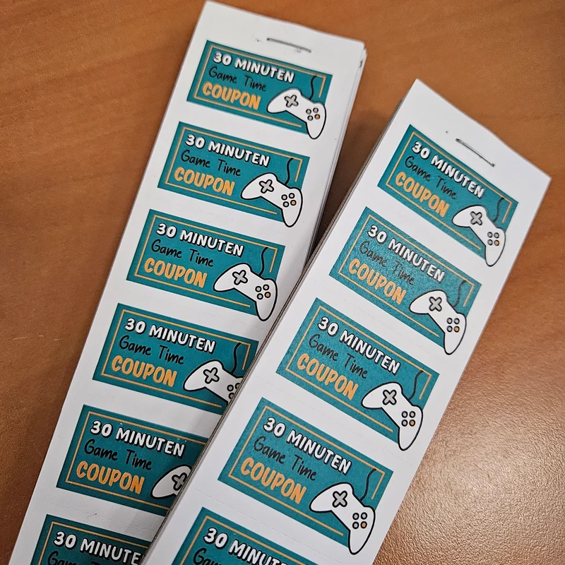 Carnet de tickets à personnaliser en couleur - 1000 tickets