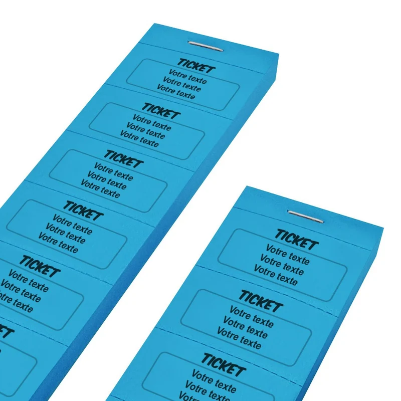 Carnet de tickets à personnaliser avec 3 lignes - 1000 tickets